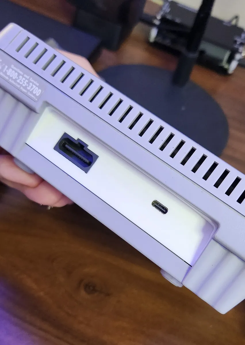 SNES Jr. USB-C Power Mod Backplate | Retro-Gaming Upgrade