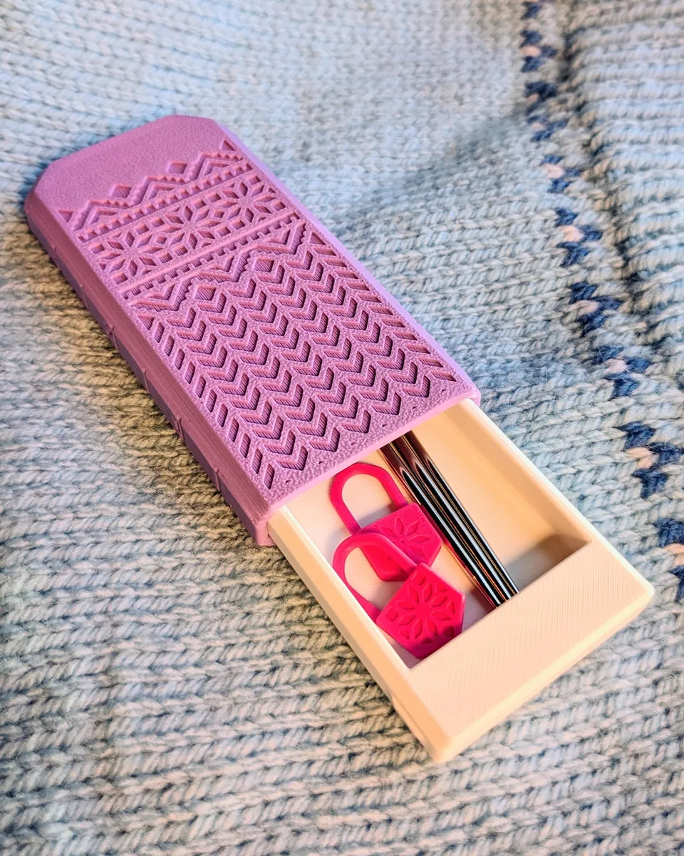 Strick-Organizer Snoflake | Zubehör-Box mit Lineal