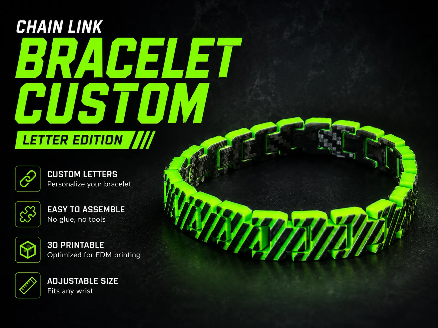Personalisiertes Gliederarmband | Custom Letter Bracelet
