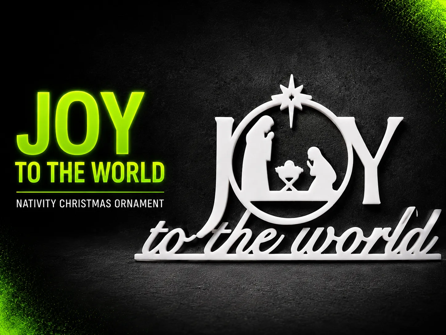 Krippen-Ornament Joy to the world | Weihnachtsdeko DIY