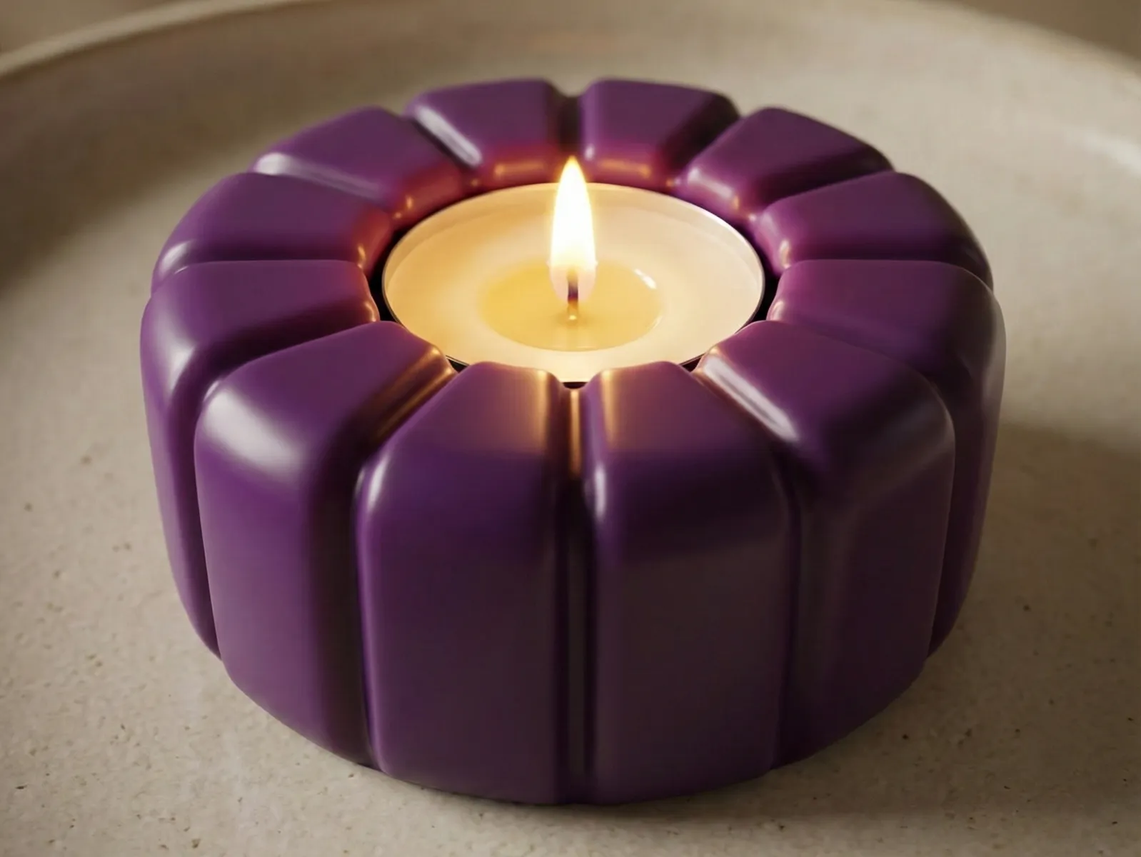 Geometrischer Teelichthalter Petal | Moderne Tischdeko