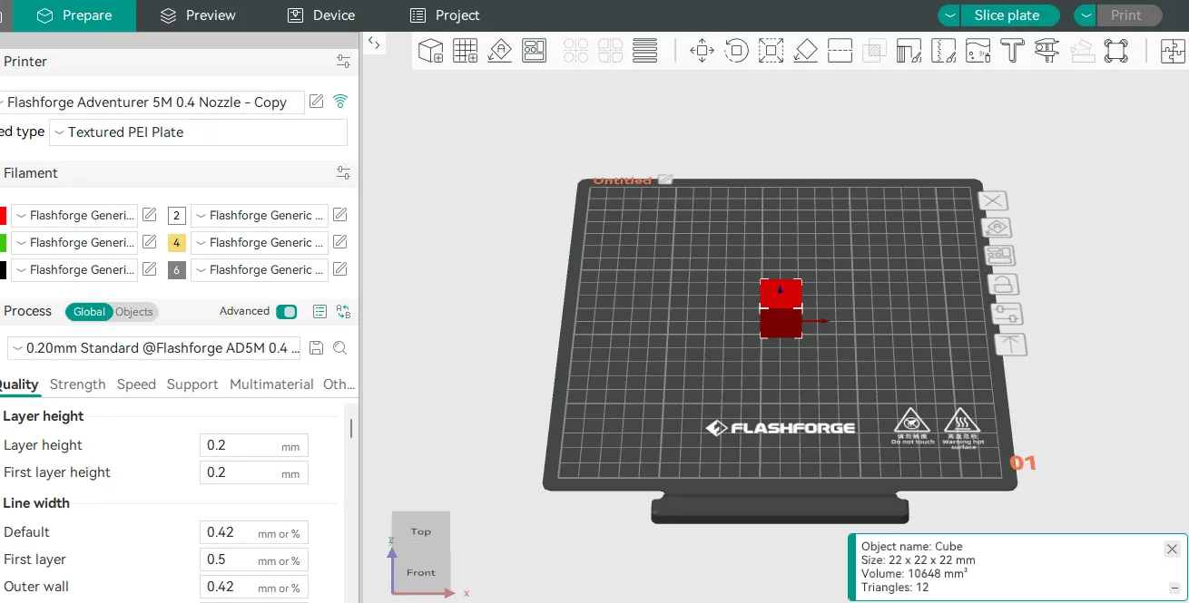 XYZ Kalibrierungswürfel 22mm | 3D-Druck Testmodell