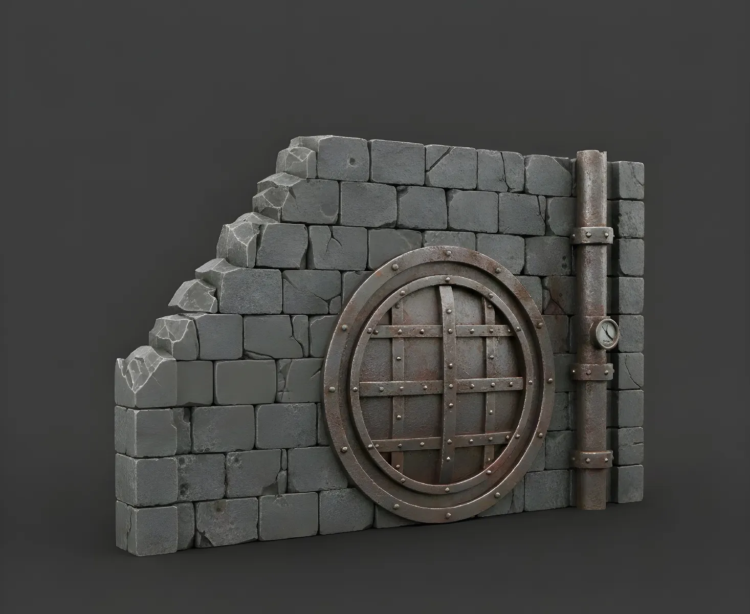 Grimdark Mauer Ruine | Tabletop Gelände & Diorama