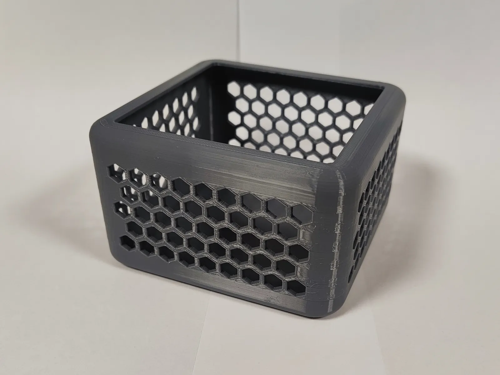 Hexagon Aufbewahrungsbox | Moderne Schale mit Incurved Rim