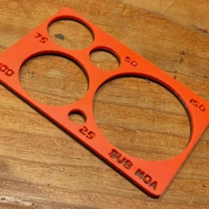 SubMOA Card Messschablone | Präzisions-Gauge für Schützen