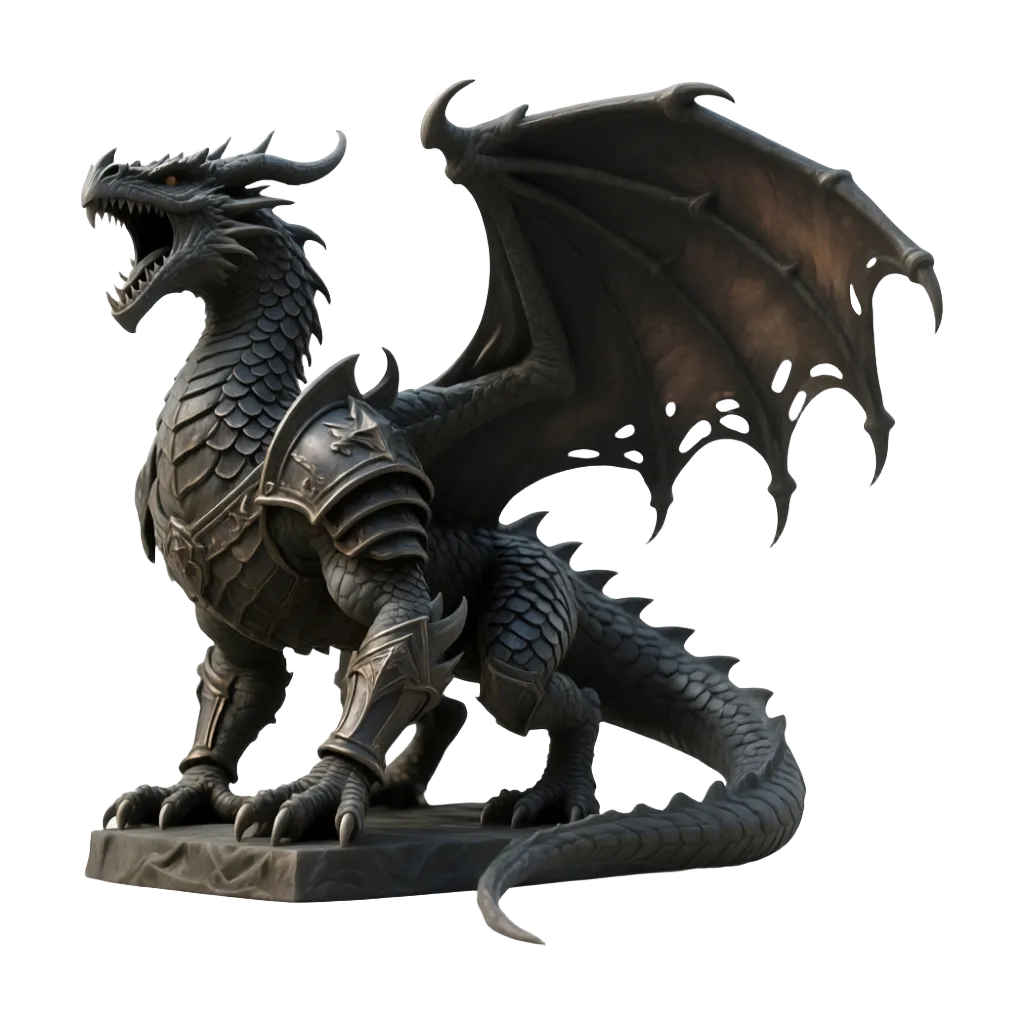 Armored Battle Drake Figur | Drache mit Rüstung Sammlerstück - image3 Armored Battle Drake Figur | Drache mit Rüstung Sammlerstück – Bild 3