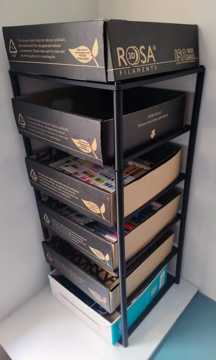 Stapelbares Filament-Box Regal | Ordnungssystem für Werkstatt