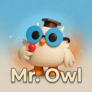 Mr. Owl Sammlerfigur | Retro Maskottchen DIY-Statue