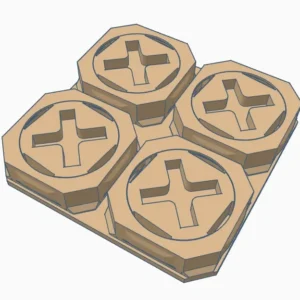 OpenGrid Quad Command Strip Halterung | Wandmontage System