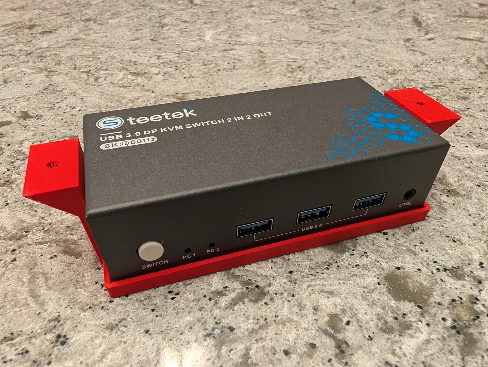 Teetek KVM Switch Untertisch-Halterung | Schreibtisch Organisation