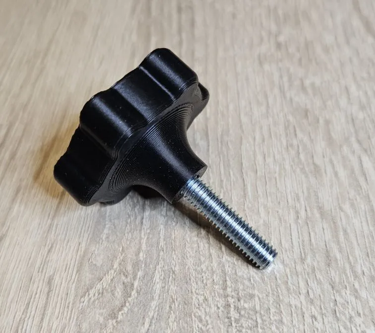 M6 Sterngriff-Schraubkopf mit Abdeckkappe 5er Set