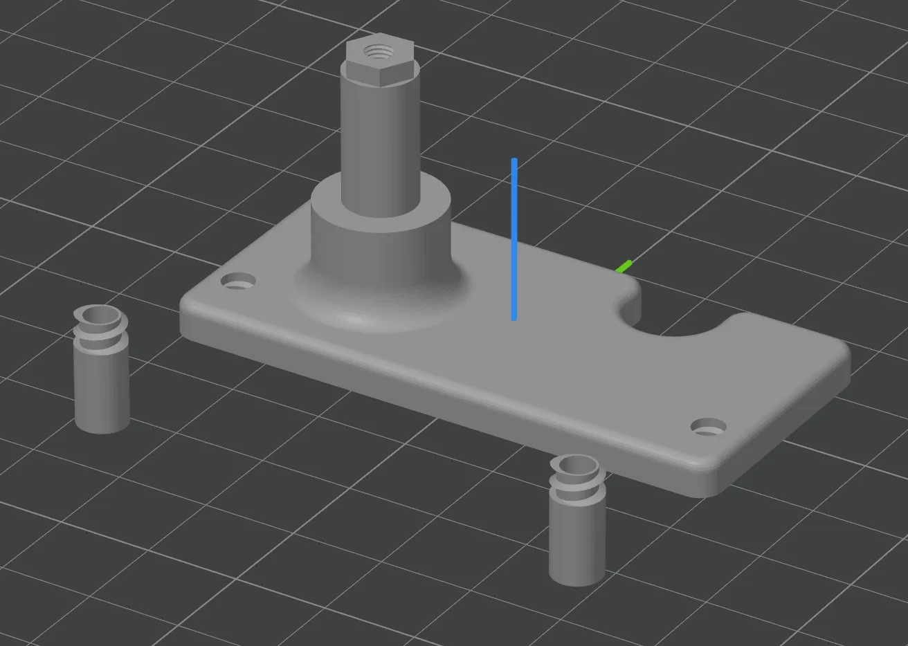Extruder-Anschlussblock mit M3-Gewinde (3-teilig, V2)