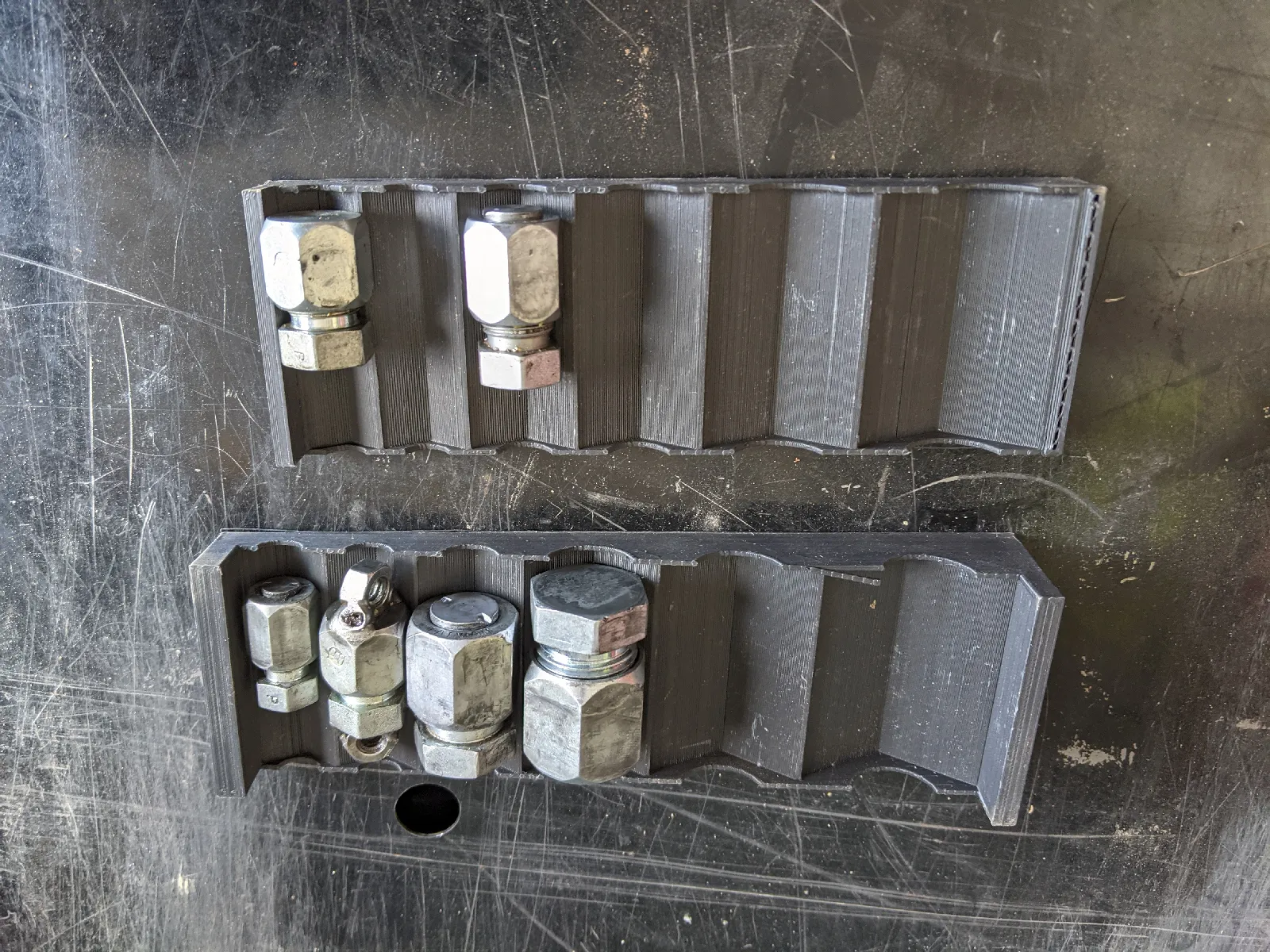 JIC Hydraulikkappen-Halter flach für Werkzeugschublade