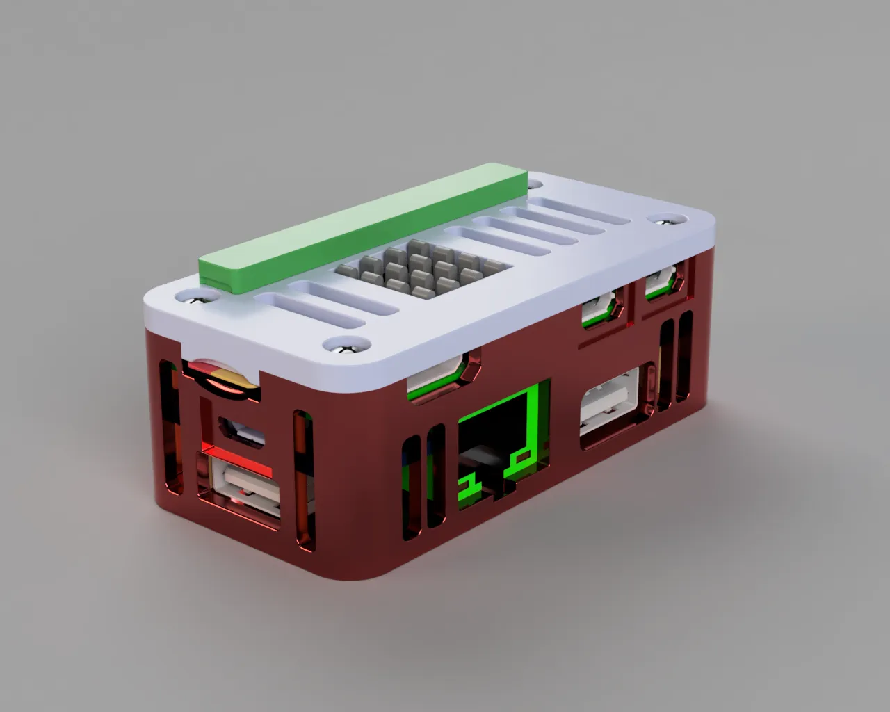 Raspberry Pi Zero 2W Gehäuse für Waveshare Hub HAT