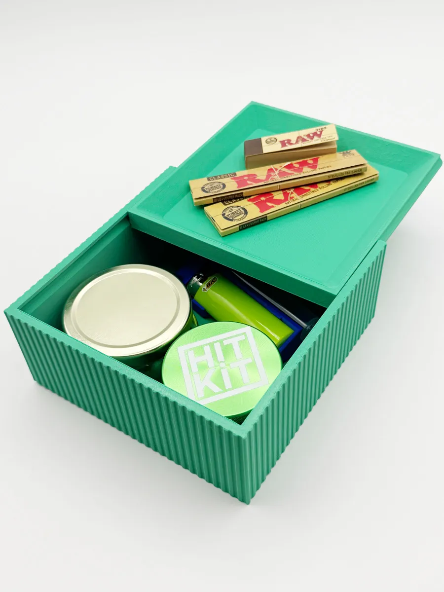 Stash-Box mit Roll-Tray-Deckel
