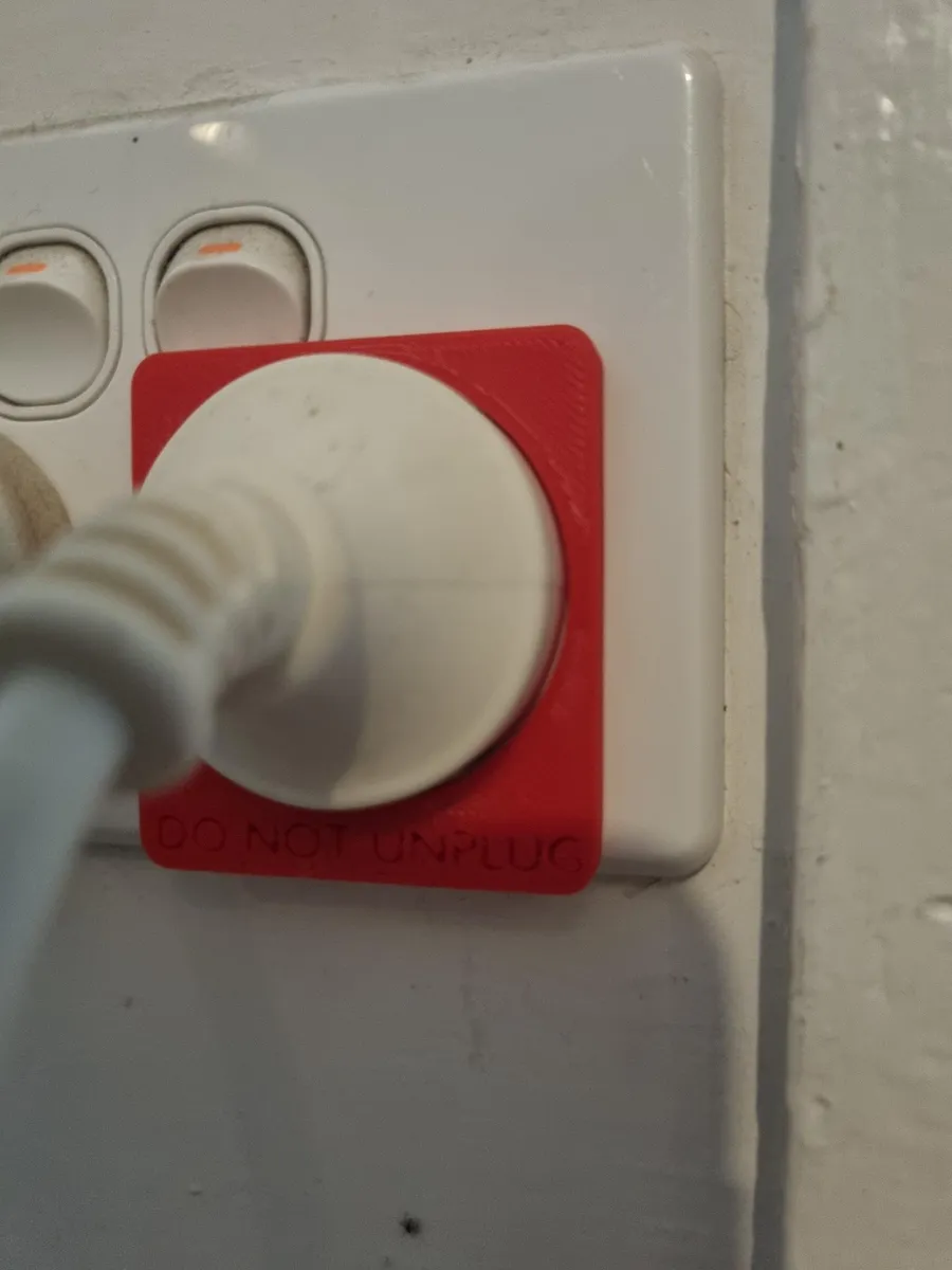 Sicherheitsschild 'Nicht Ausstecken' für AS/NZS 3112 Stecker