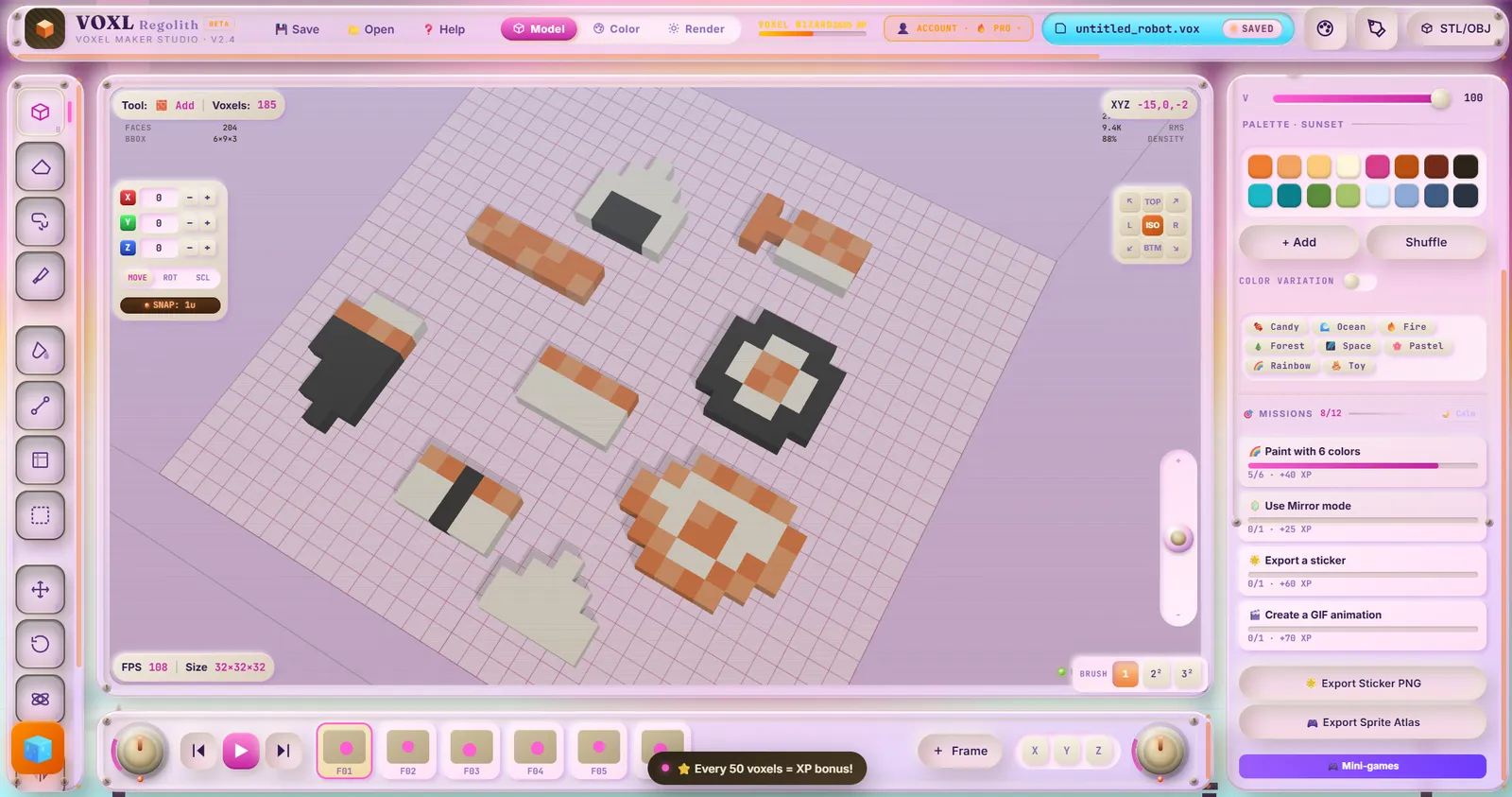 Kawaii Sushi-Set – Dekorative Pixel-Art Miniatur - image5 Kawaii Sushi-Set – Dekorative Pixel-Art Miniatur – Bild 10