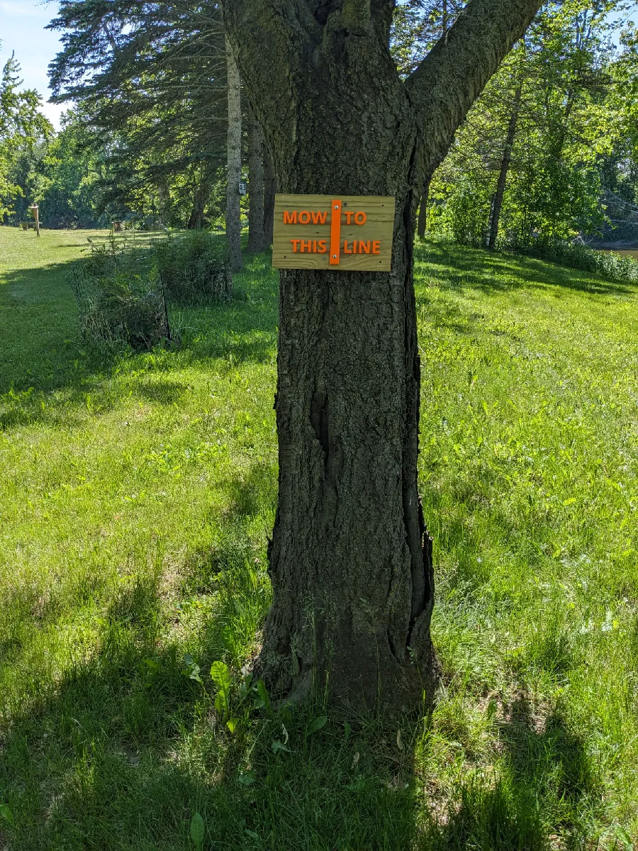 Garten-Schild: Mähkante und Grundstücksgrenze - image3 Garten-Schild: Mähkante und Grundstücksgrenze – Bild 3