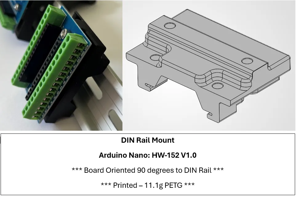 90°-DIN-Schienen-Adapter für Arduino Nano