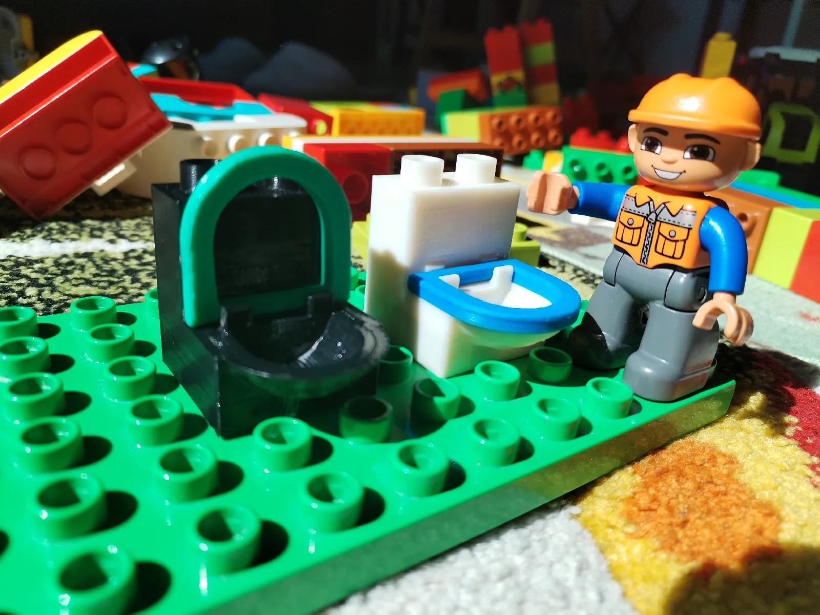 Lego Duplo Toilette mit beweglichem Sitz