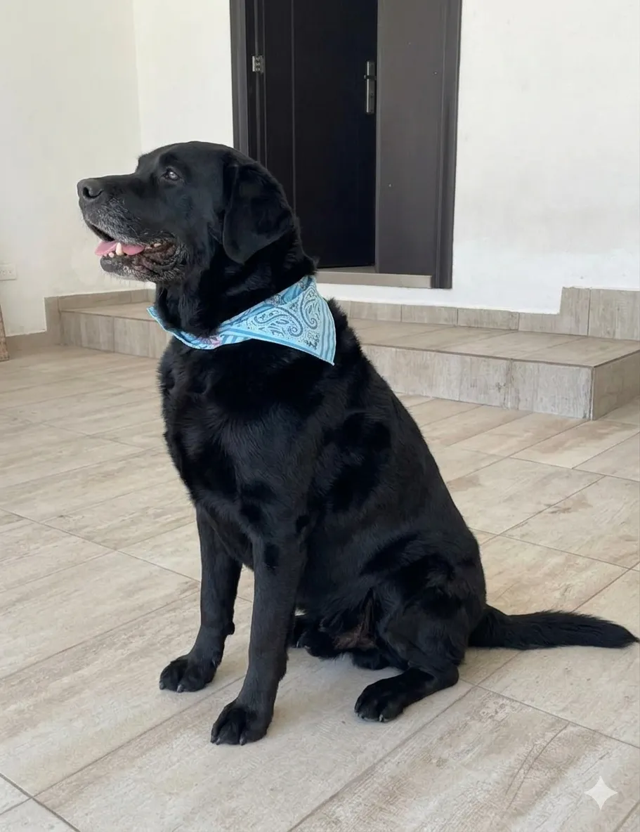 Sábra Hundestatue – Realistische Hundefigur nach Fotovorlage