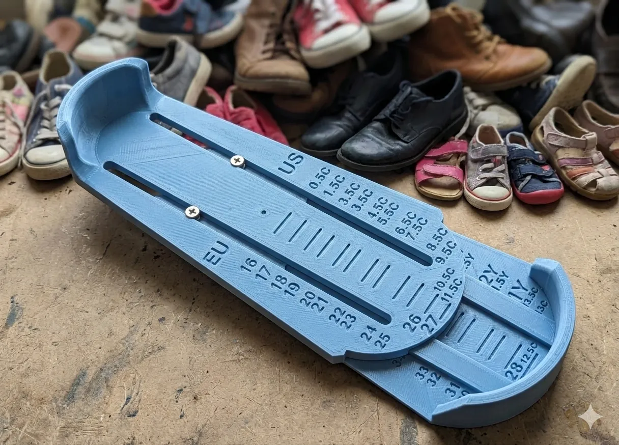 Schuhgrößen Messgerät EU & US – Modularer Fußgrößenmesser