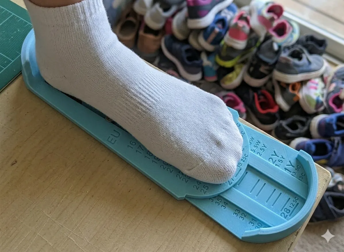 Schuhgrößen Messgerät EU & US – Modularer Fußgrößenmesser - image3 Schuhgrößen Messgerät EU & US – Modularer Fußgrößenmesser – Bild 3