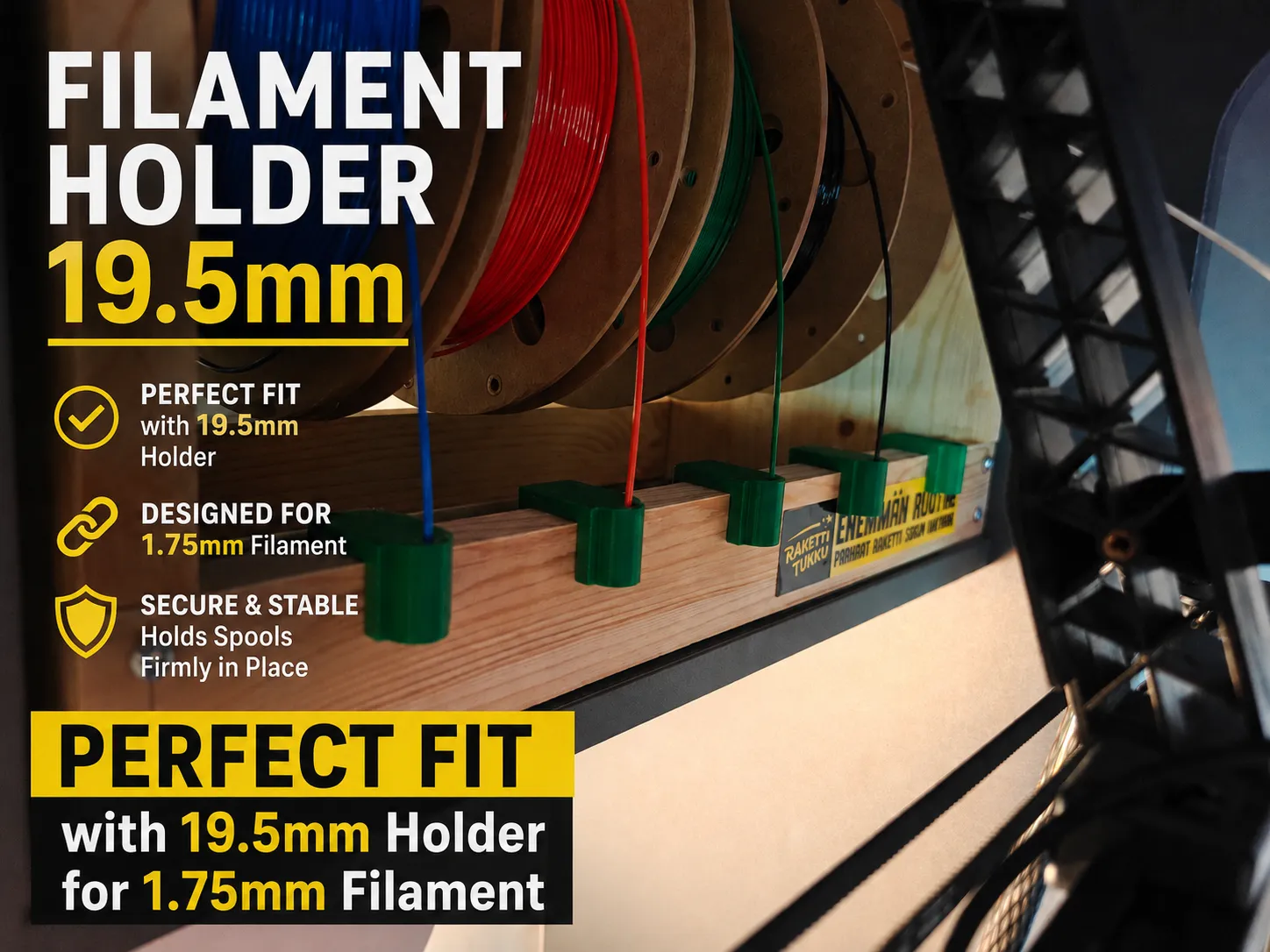 Filamenthalter für 19,5 mm Materialstärken