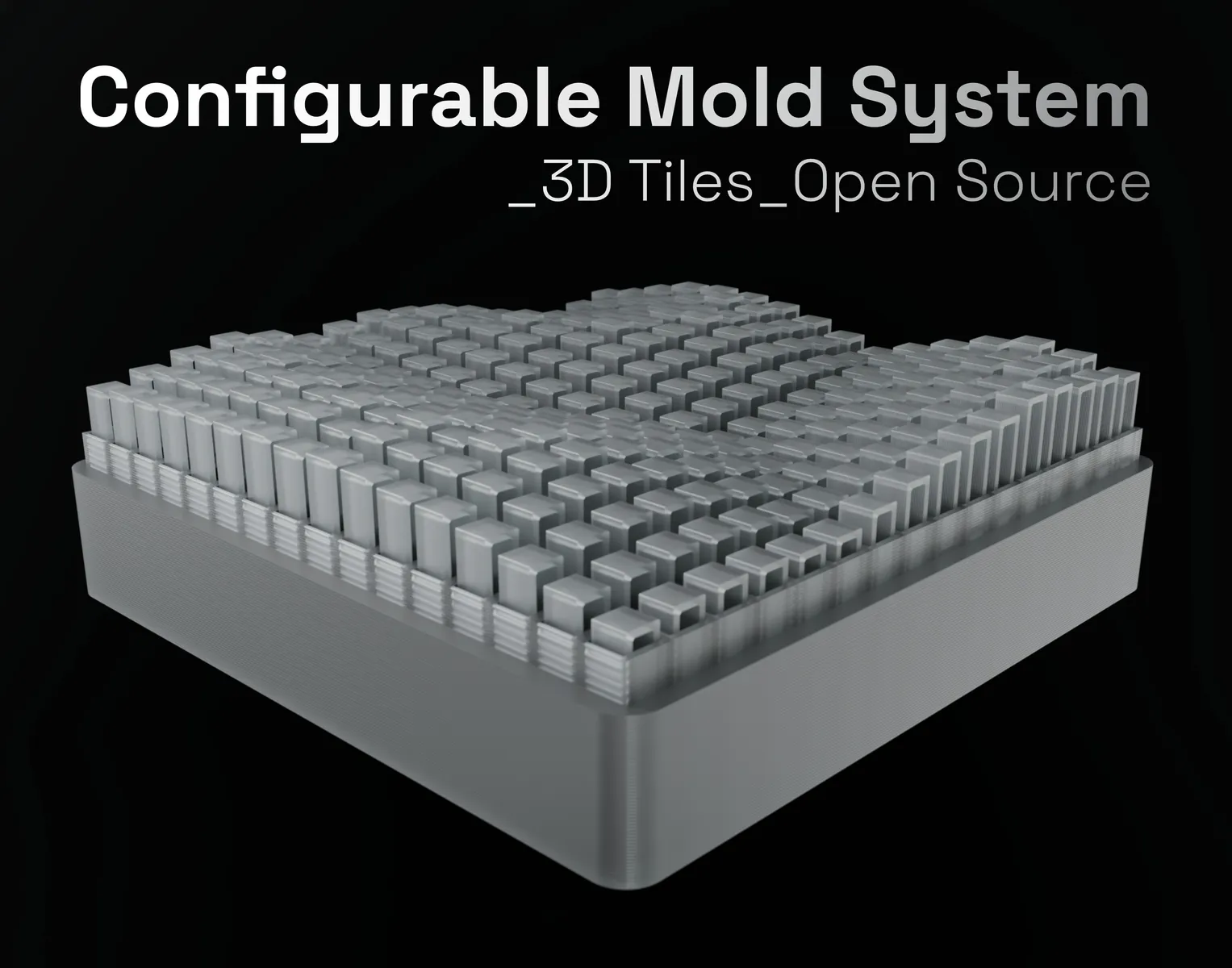 Modulares Formsystem für 3D Fliesen und Reliefstrukturen