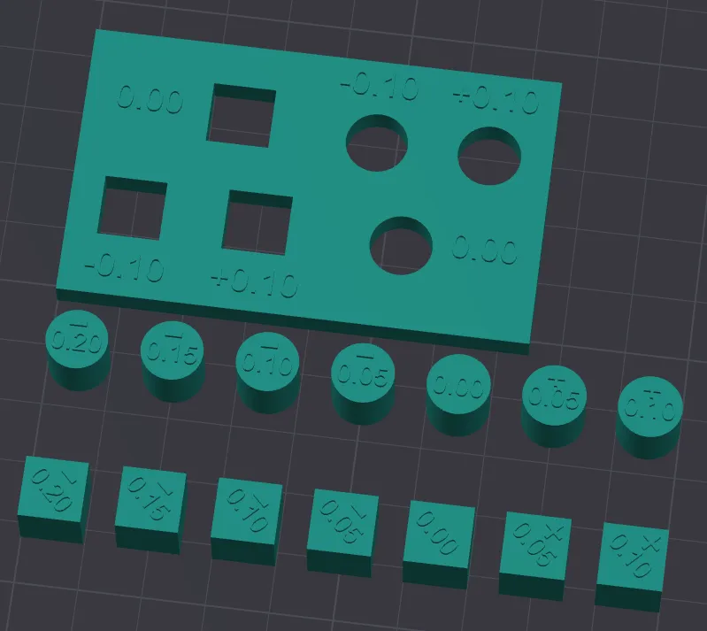 Passungs Testmodell für 3D Druck Kalibrierung