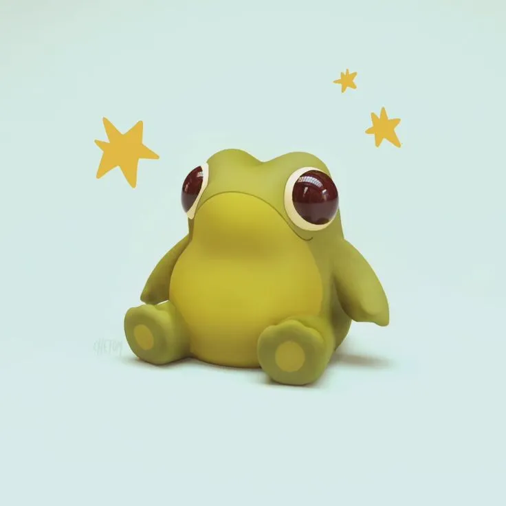 Kawaii Frosch Figur – Niedliche Dekoration und Schlüsselanhänger