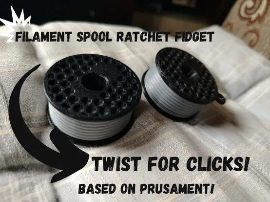 Filamentspule Fidget Schlüsselanhänger mit Ratsche