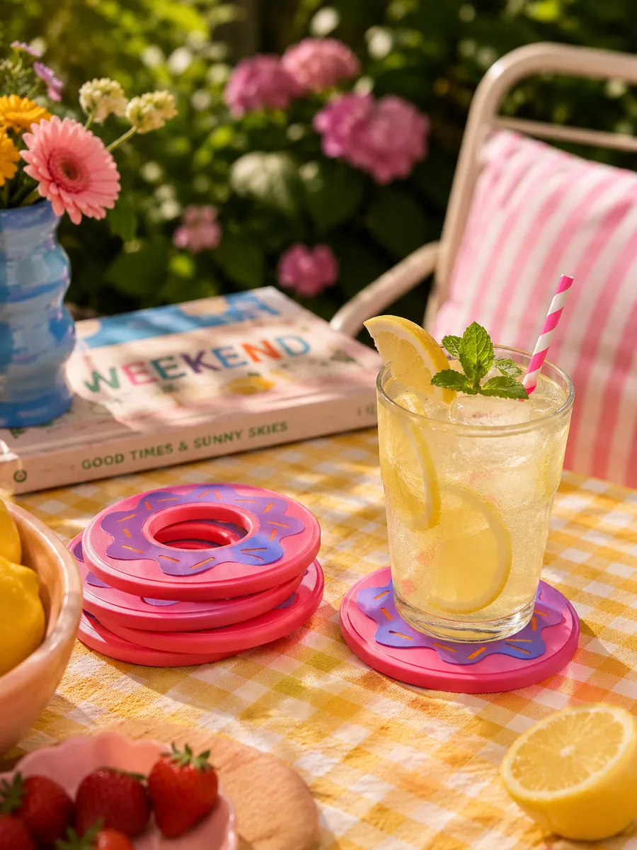Donut Untersetzer 6er Set – Verspielte Tischdekoration