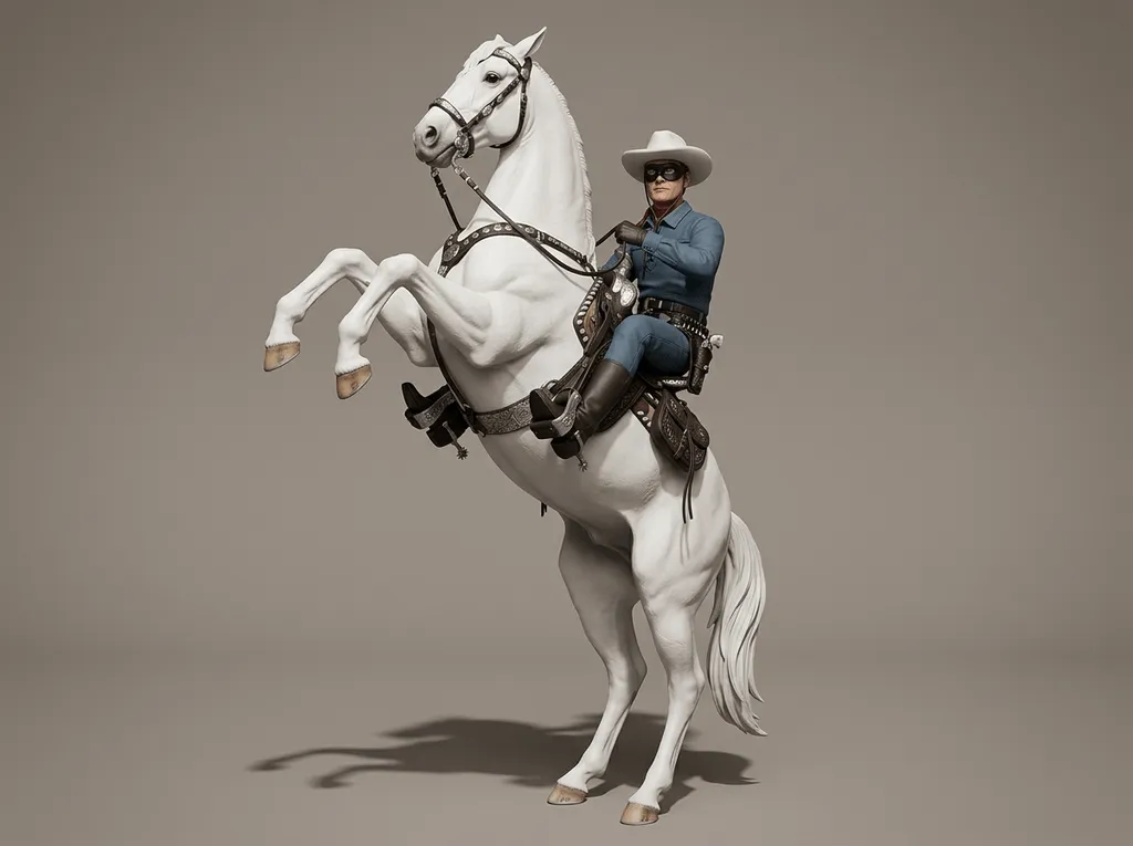 Westernheld Sammlerfigur mit Pferd