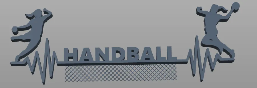 Handball Wanddekoration mit personalisierbarer Fläche