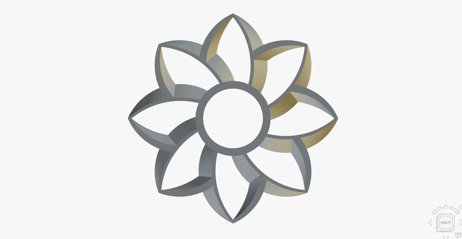 Toroidales Lüfterrad Sonnen Design