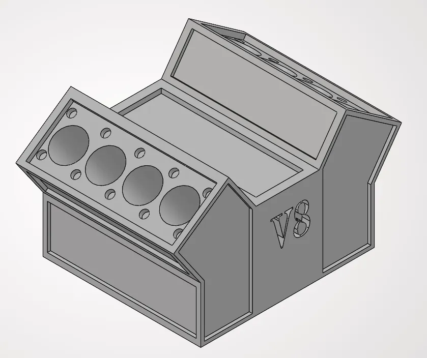 V8 Motor Stiftehalter für Schreibtisch und Werkstatt