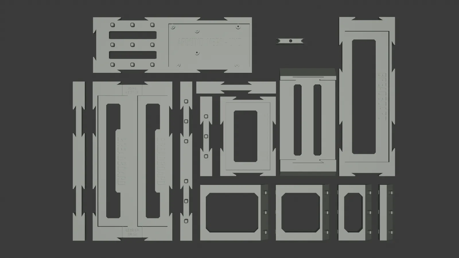 Modulares Rahmensystem für Breadboards und Mikrocontroller