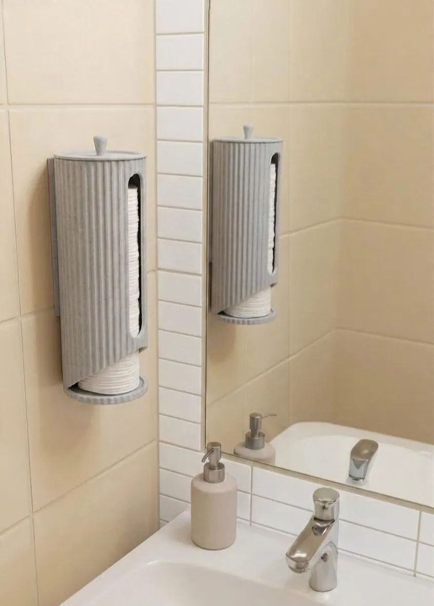 Texturierter Wand-Organizer für Wattepads
