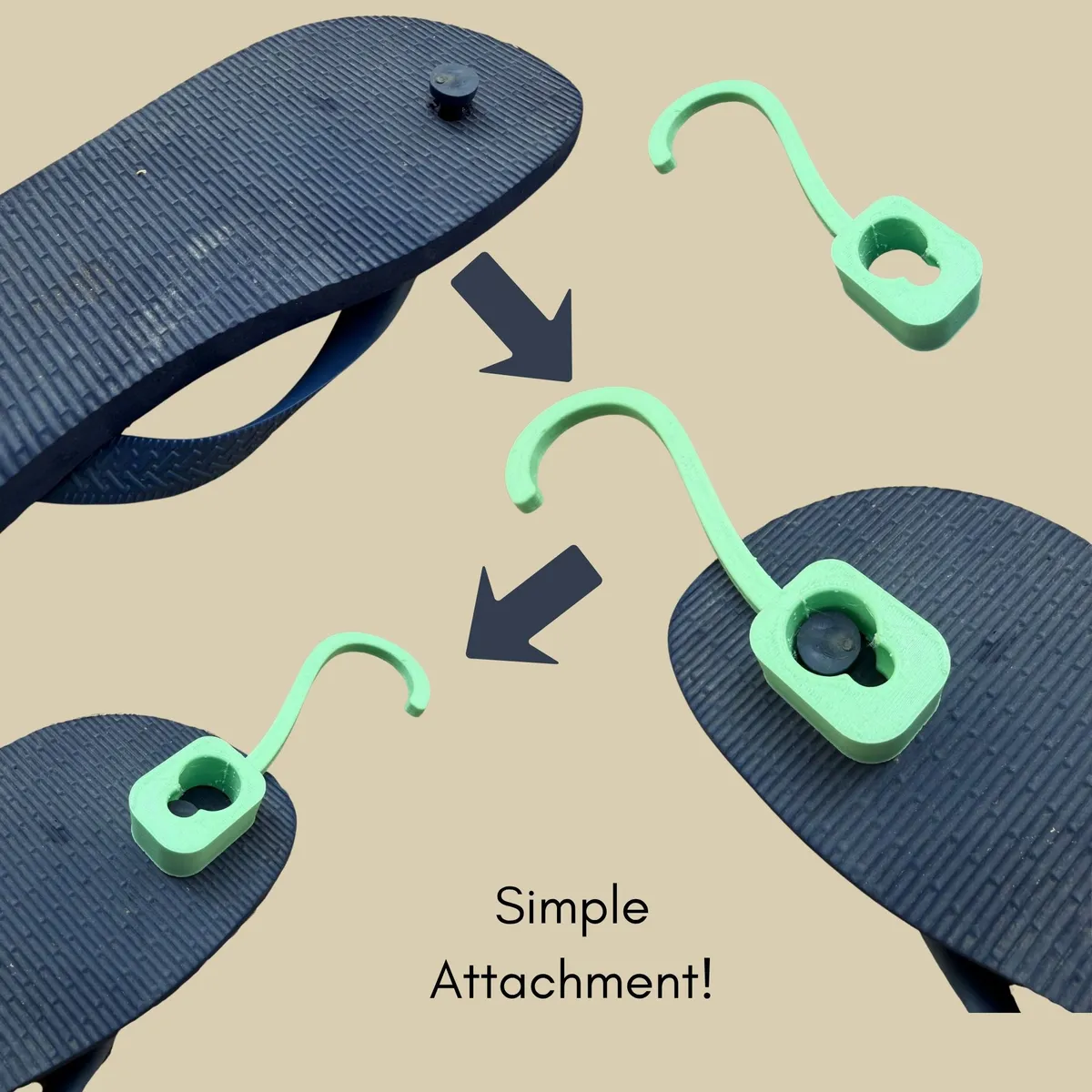 Flop Lock – Flip-Flop Halterung für unterwegs - image3 Flop Lock – Flip-Flop Halterung für unterwegs – Bild 3