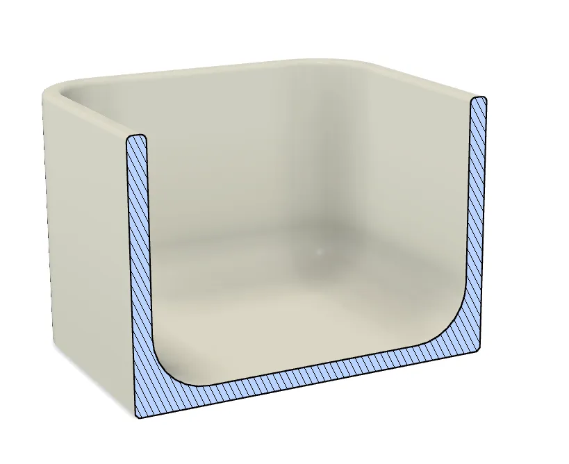 Organisationsbox mit abgerundeten Ecken
