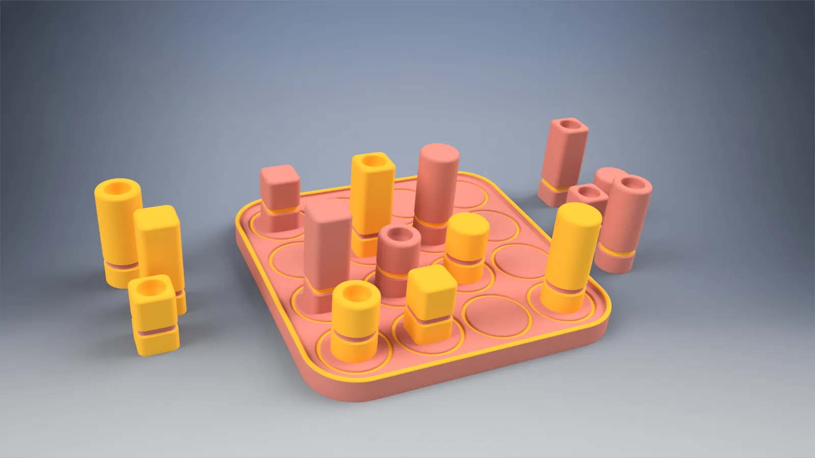 Magnetisches Strategiespiel "Quarto" (Connect Four)