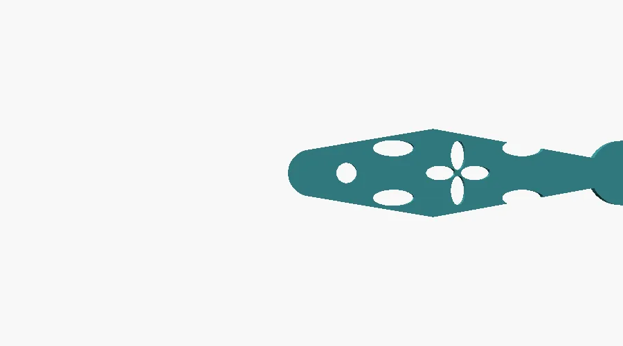 Filigraner Brieföffner mit Blatt-Design