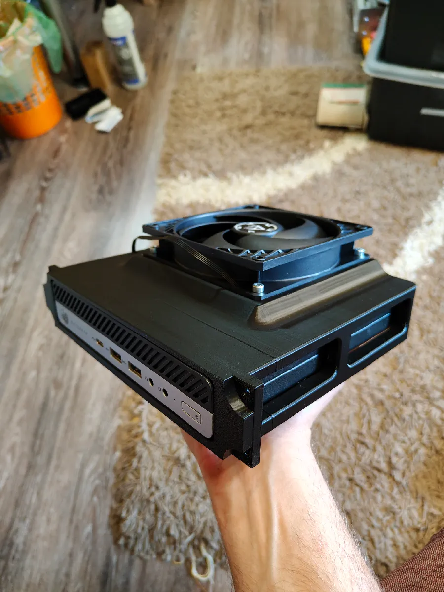 19-Zoll Rack-Montage für HP Mini PC (mit 120mm Lüfterrahmen)