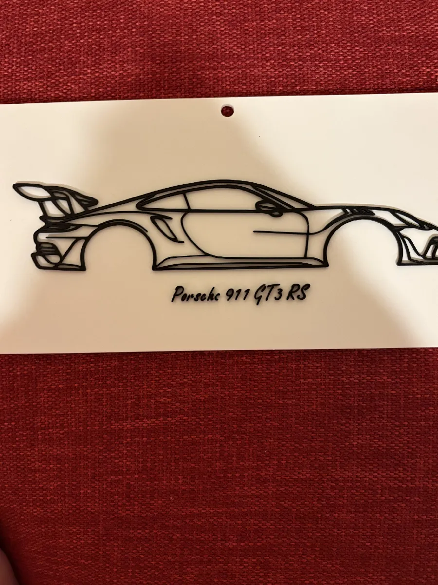Porsche 911 GT3 RS Silhouette Wandkunst - image3 Porsche 911 GT3 RS Silhouette Wandkunst – Bild 3