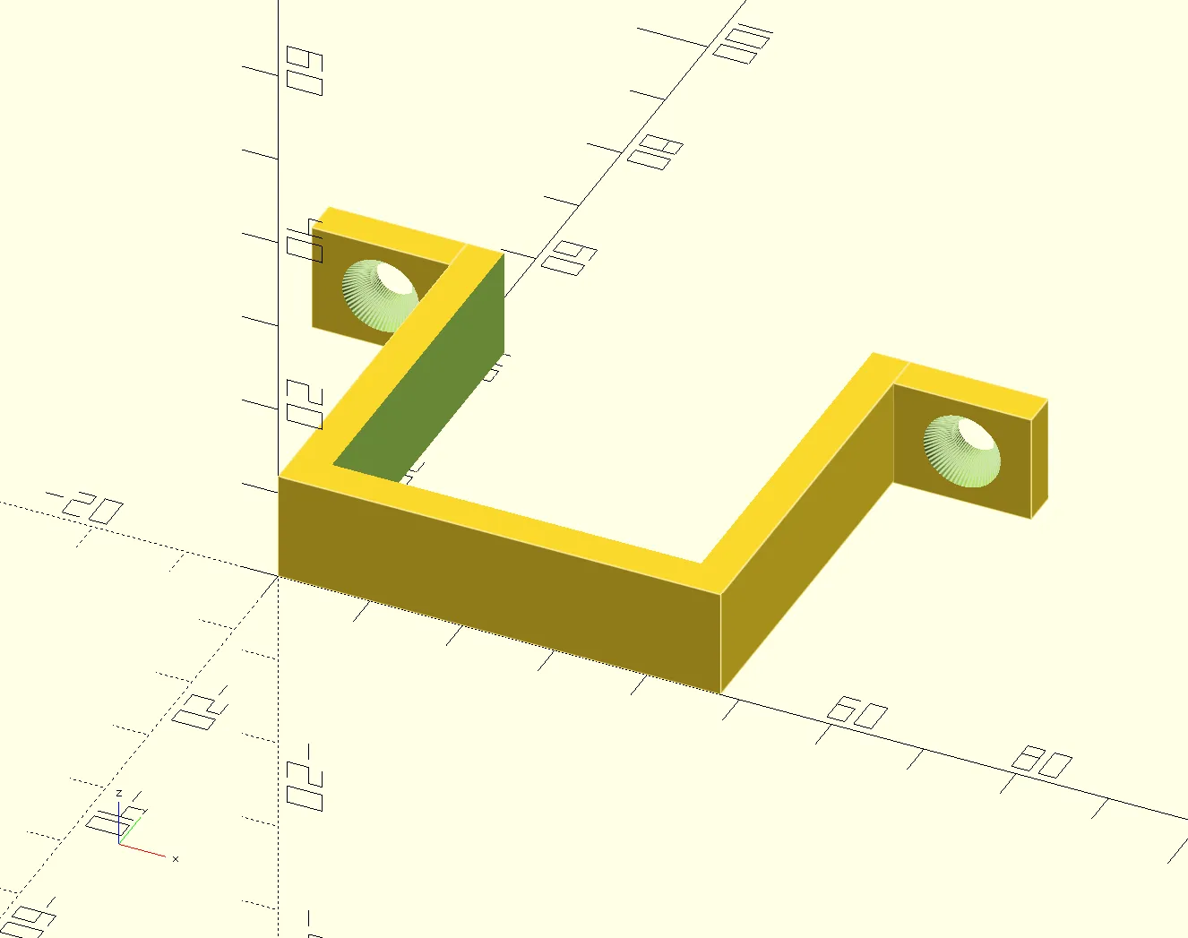 Universelle 40x40mm Montagehalterung