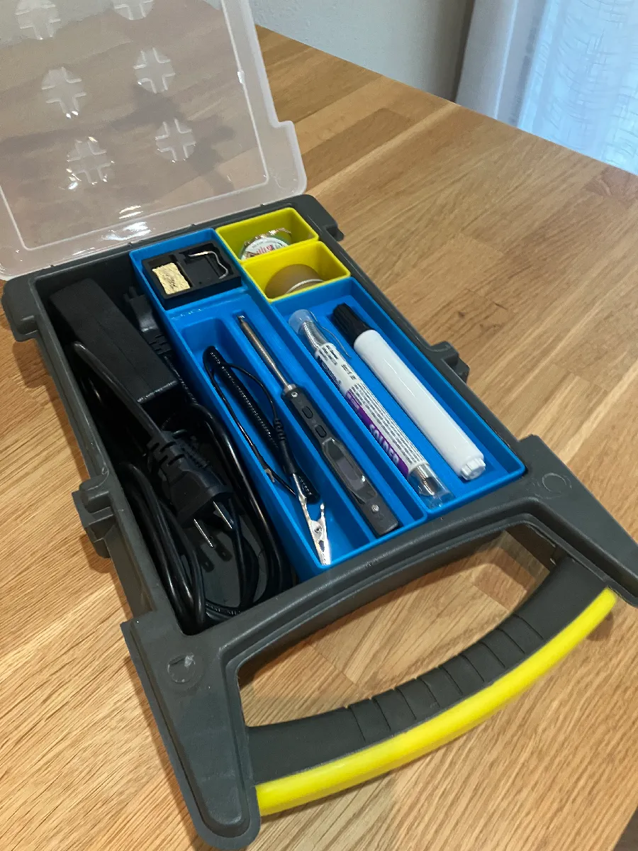 Aufbewahrungsboxen für Lötzubehör und Elektronikwerkzeuge