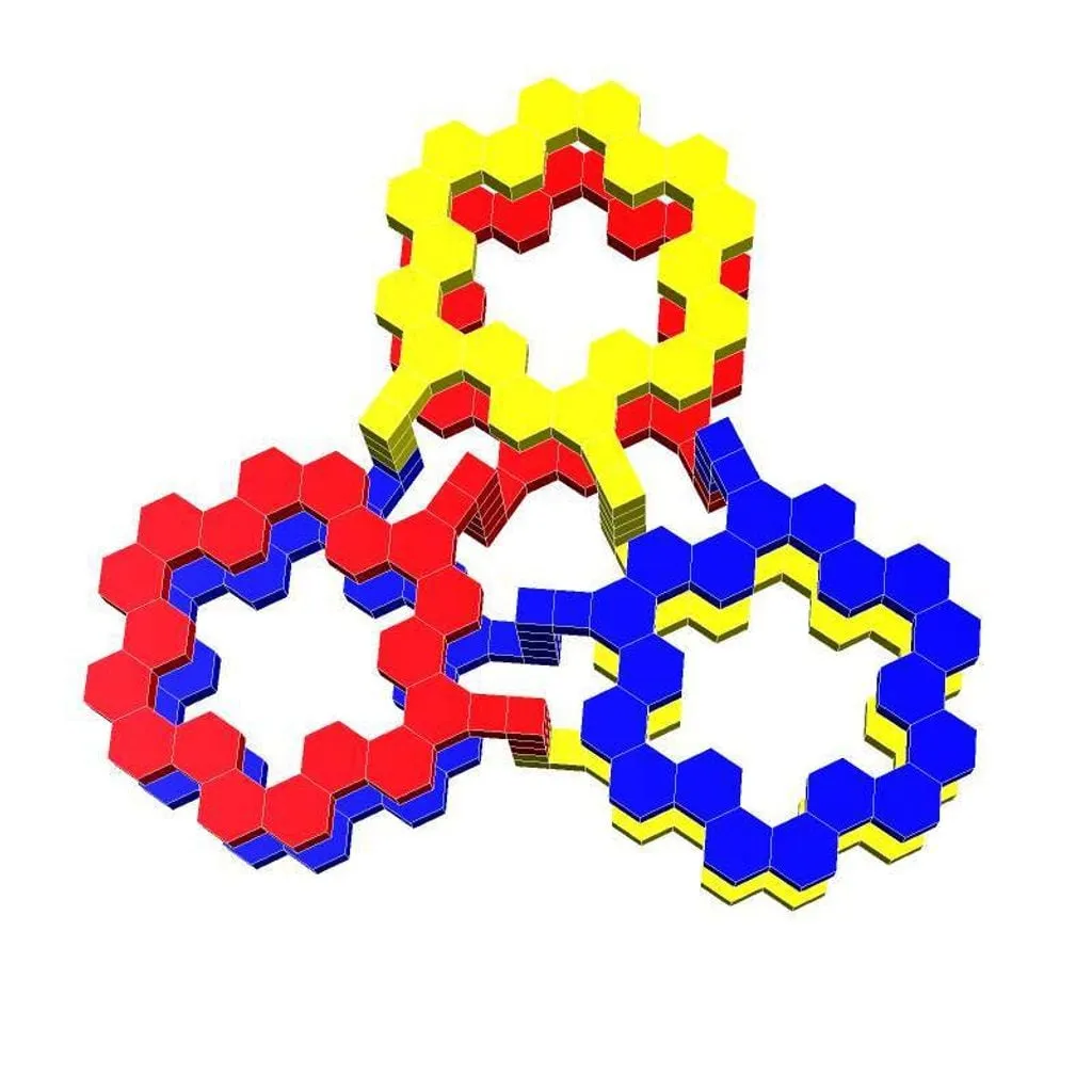 Kunstobjekt Trefoil Knoten mit geometrischem Design