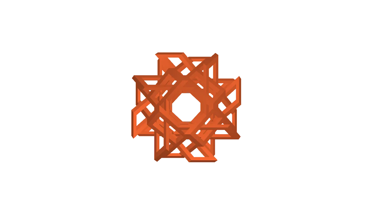 Oktaedrisches Polylink Kunstobjekt für Mathematik und Design