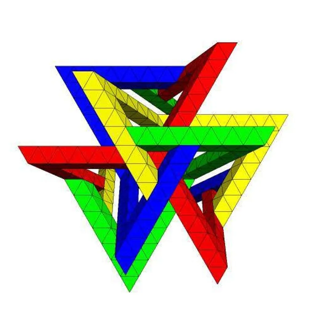 Tetraedrisches Knotenobjekt für Mathematik und Kunst - image3 Tetraedrisches Knotenobjekt für Mathematik und Kunst – Bild 3